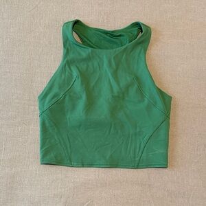 Lulu Lemon Cropped Athletic Green Sleeveless Top